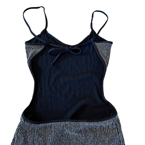 Vintage Bodycon Open Back Metallic Woven Shimmery Party Mini Dress USA - Picture 4 of 8